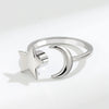 Bague anti-stress homme-femme-argent